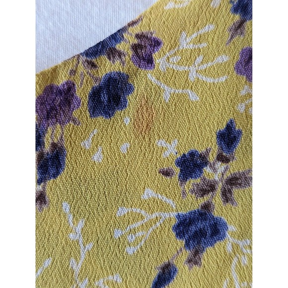 Blu Moon By Planet Blue Size Small Rayon Short Dress Yellow Purple - Picture 2 of 7